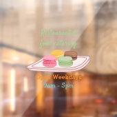 Macaron cartoon illustratie raamsticker (Vel 2)