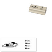 Macaron cartoon illustratie 	rubberstempel (Gestempeld)