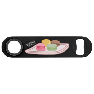Macaron cartoon illustratie speed flessenopener