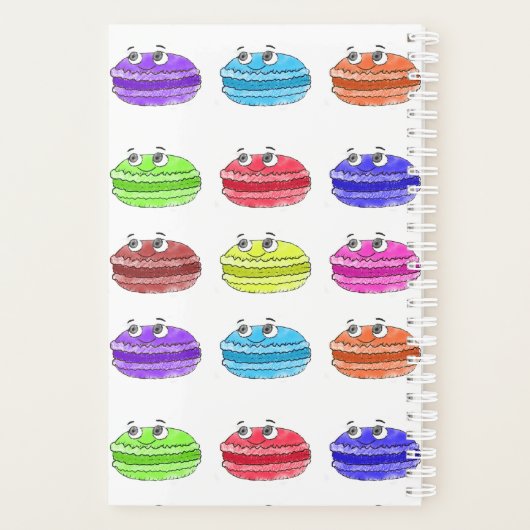 Macaron Cartoon Patroon Planner (Achterkant)