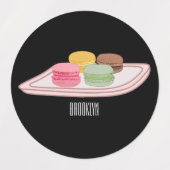 Macaron cartoonillustratie labels (Design 2)