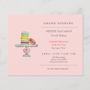 Macaron, Cookie shop Grand Opening Flyer