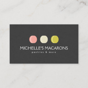 MACARON COOKIE TRIO LOGO voor bakkerij, banketbakk Visitekaartje