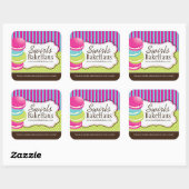 Macaron en Dessert - Verpakking Stickers (Vel)