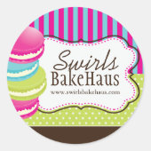 Macaron et dessert - Stickers emballage (Devant)