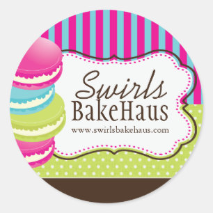 Macaron et dessert - Stickers emballage