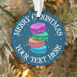 Macaron français personnalisé photo de Noël