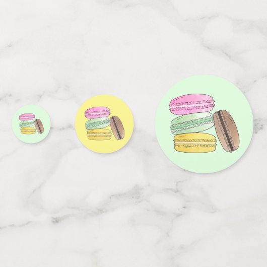 Macaron Franse Gebak Koekjes Macarons Banketbakker Confetti (Voorkanten)