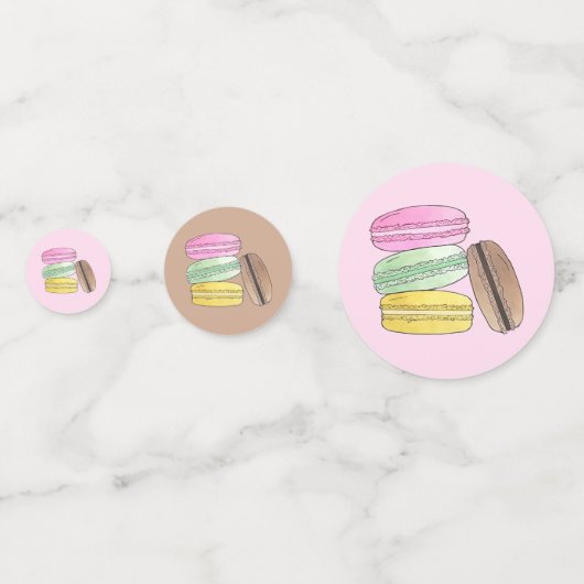 Macaron Franse Gebak Koekjes Macarons Banketbakker Confetti (Achterkanten)