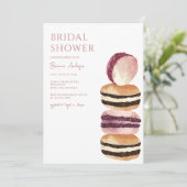 Macaron French Bridal Shower Kaart (Staand voorkant)