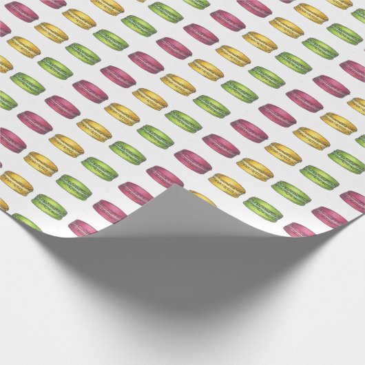 Macaron French Pastry Cookies Macarons Patisserie Cadeaupapier (Hoek)