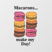 Macaron Gebak Zoete Bakkerij Restaurant Raamsticker (Vel)