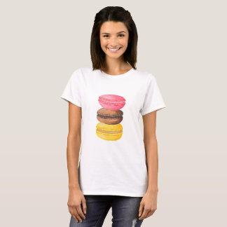 Macaron Illustration Sweets Waterverf Macaroons T-shirt
