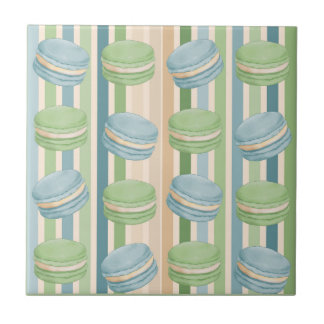Macaron Light Blue and Soft Olive Green Tegeltje