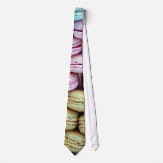 Macaron Macarons stropdas necktie novelty dessert  (Voorkant)