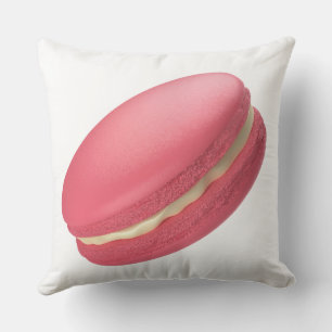 Macaron met aardbeiensmaak kussen