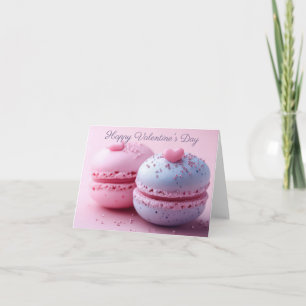 Macaron met Hartjes Valentijns Groet Kaart