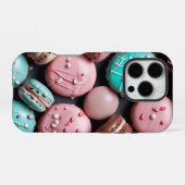  macaron monogram iPhone hoesje (Achterkant horizontaal)