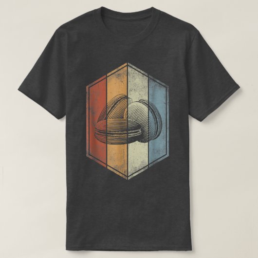 Macaron Retro stijl Macaron Lover Baking B T-shirt (Design voorkant)