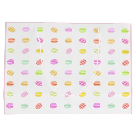 Macaron sac cadeau rose (Dos)