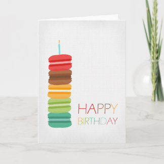 Macaron Stack Cake - Carte Anniversaire