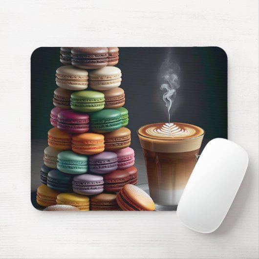 Macaron Stack met Latte Muismat (Met muis)