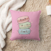 Macaron Sucreries Kawaii Coussin Oreiller (Couverture)