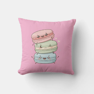 Macaron Sucreries Kawaii Coussin Oreiller