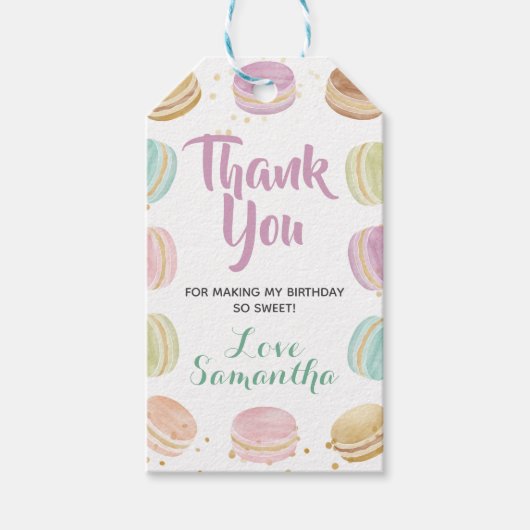 Macaron Sweet Celebration Birthday Cadeaulabel (Voorkant)