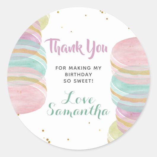 Macaron Sweet Celebration Gift Labels (Voorkant)