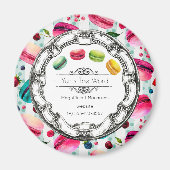 Macaronen in een cirkel | Frans banketbakkerswerk  Magneet (Voorkant)