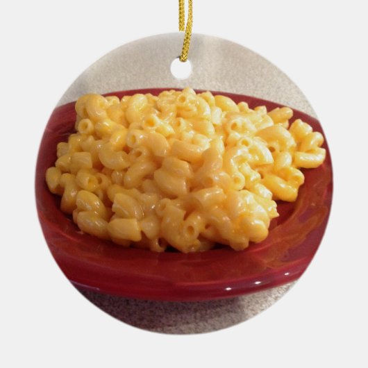 Macaroni en Cheese Keramisch Ornament (Voorkant)