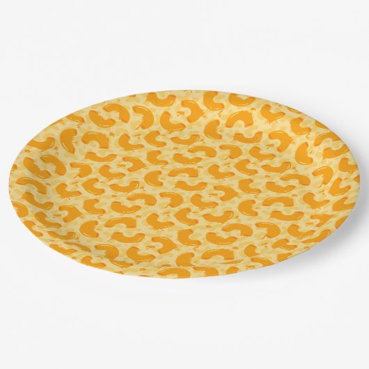Macaroni en Cheese Pattern Papieren Bordje (Gekanteld)