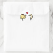 Macaroni en Cheese Ronde Sticker (Tas)