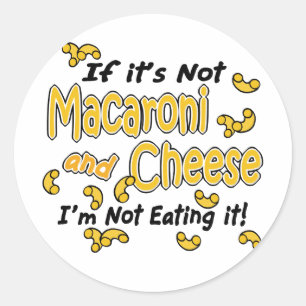 Macaroni en Cheese Ronde Sticker