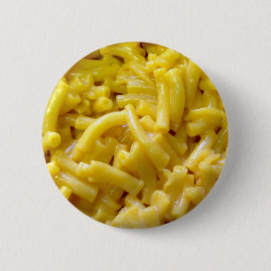 Macaroni en kaas ronde button 5,7 cm