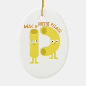 macaroni_mac en kaas alstublieft keramisch ornament (Voorkant)