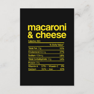 Macaroni met kaas voedingswaarde feestelijke Thank Kaart