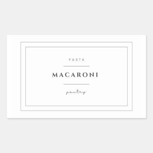 Macaroni Pasta Label Stickers (Voorkant)
