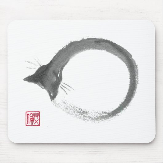 Macaroni - Sumi-e cat Enso Muismat (Voorkant)