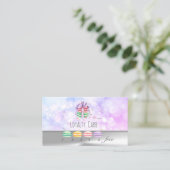 Macarons, Argent, Bokeh Carte de Fidélité (Debout devant)
