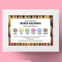 Macarons Arômes Assortis Étiquette Avec Couleurs P