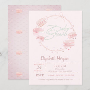 Macarons Baby Shower Uitnodiging