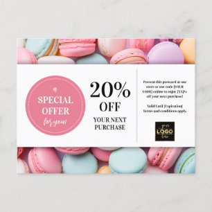 Macarons Bakkerij Bakker Custom Coupon Korting Briefkaart