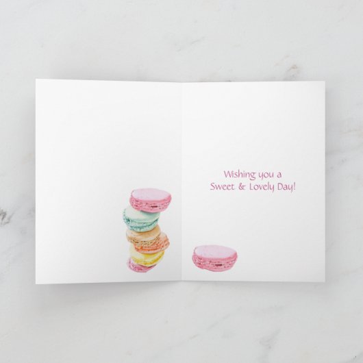 Macarons Birthday Card Kaart (Binnen)