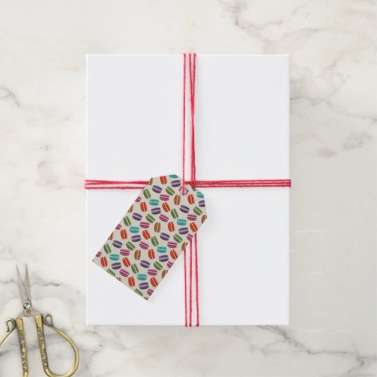 Macarons cadeau labels cadeaulabel (Met Touw)
