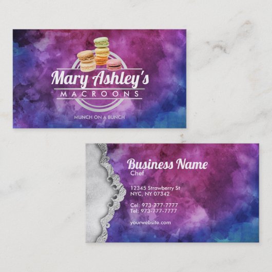 Macarons carte de visite (Devant / Derrière)