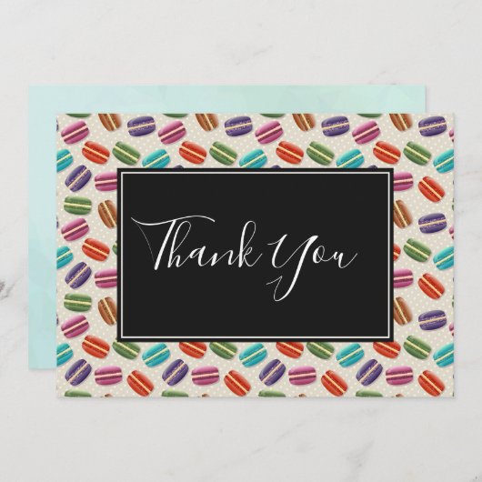 Macarons colorés mignons Merci Motif (Devant / Derrière)