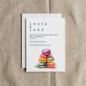 Macarons couleur Whimsical invitations de mariage