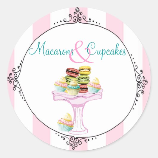 Macarons en cupcakes Stickers of zeehonden (Voorkant)